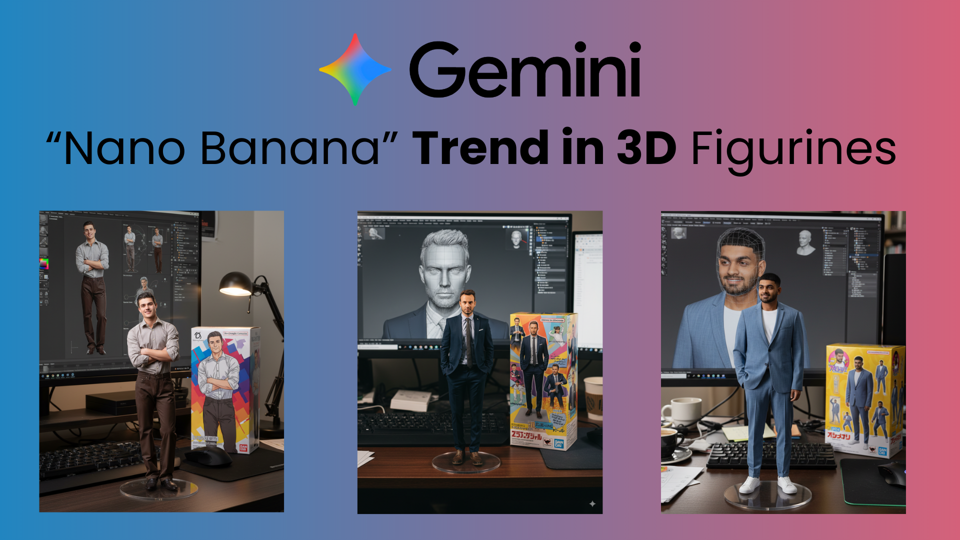 Gemini Nano Banana Trend in 3D Figurines